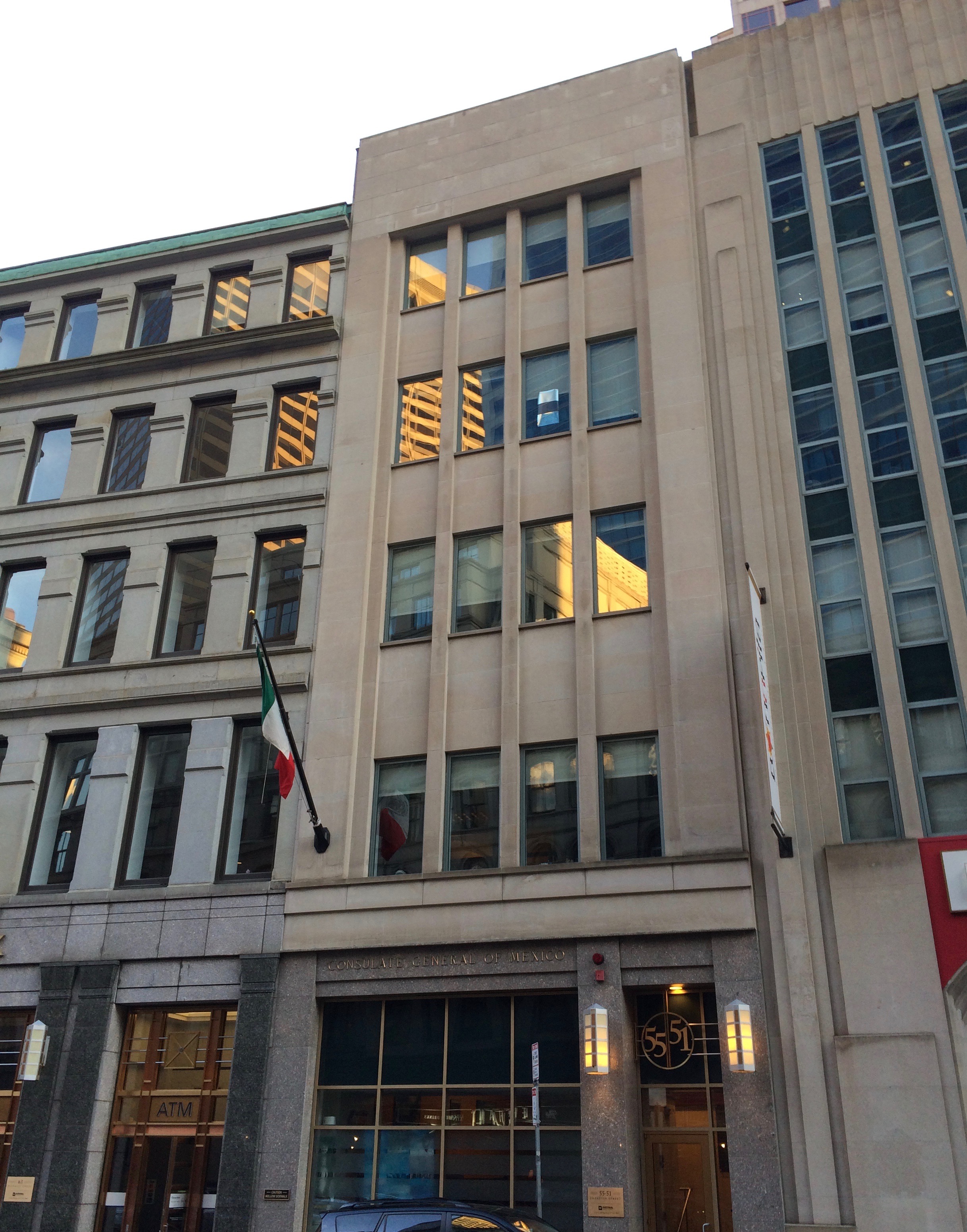 Exterior of the Mexico consulate in Boston