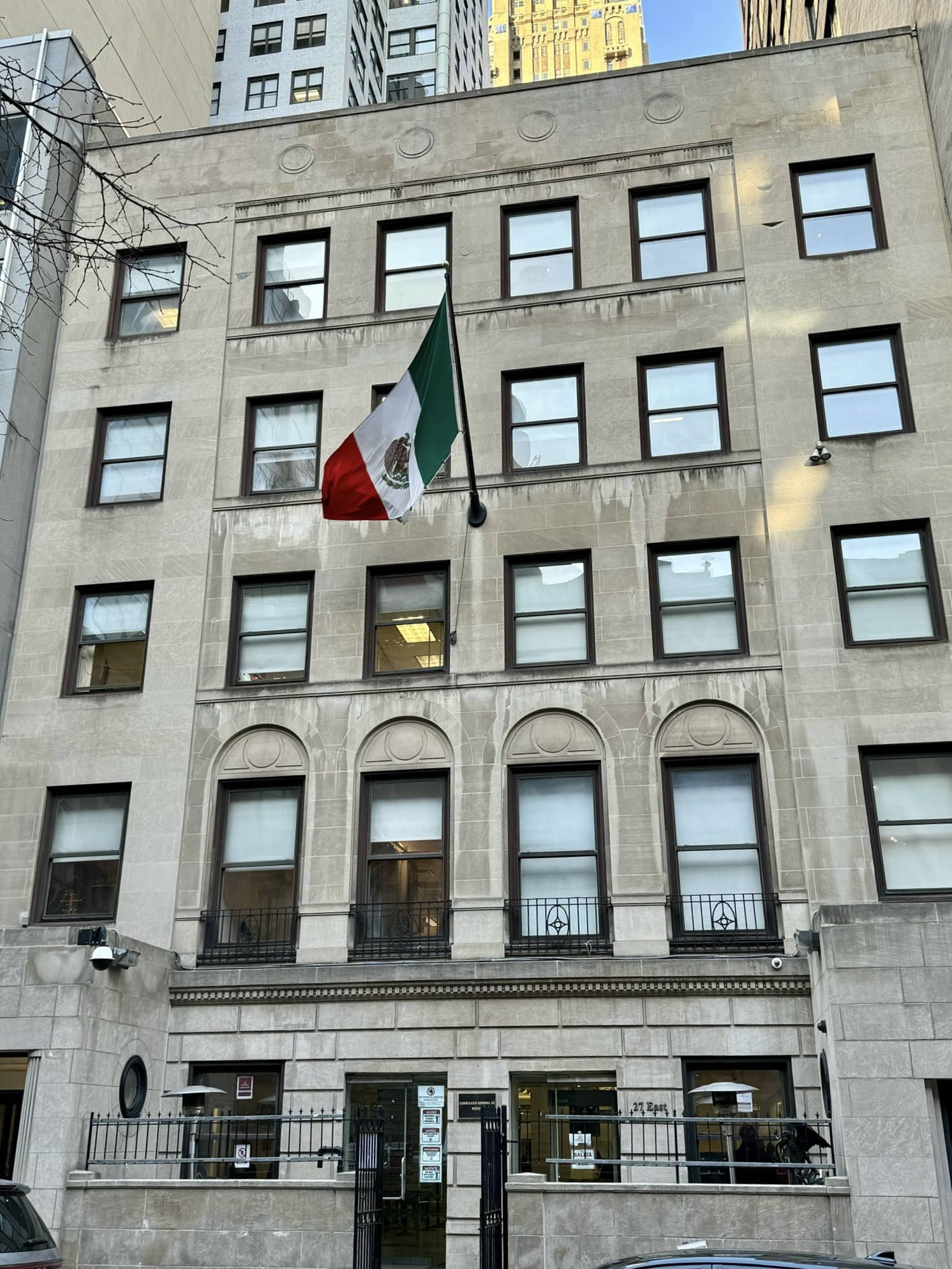 Exterior of the Mexico consulate in New York City