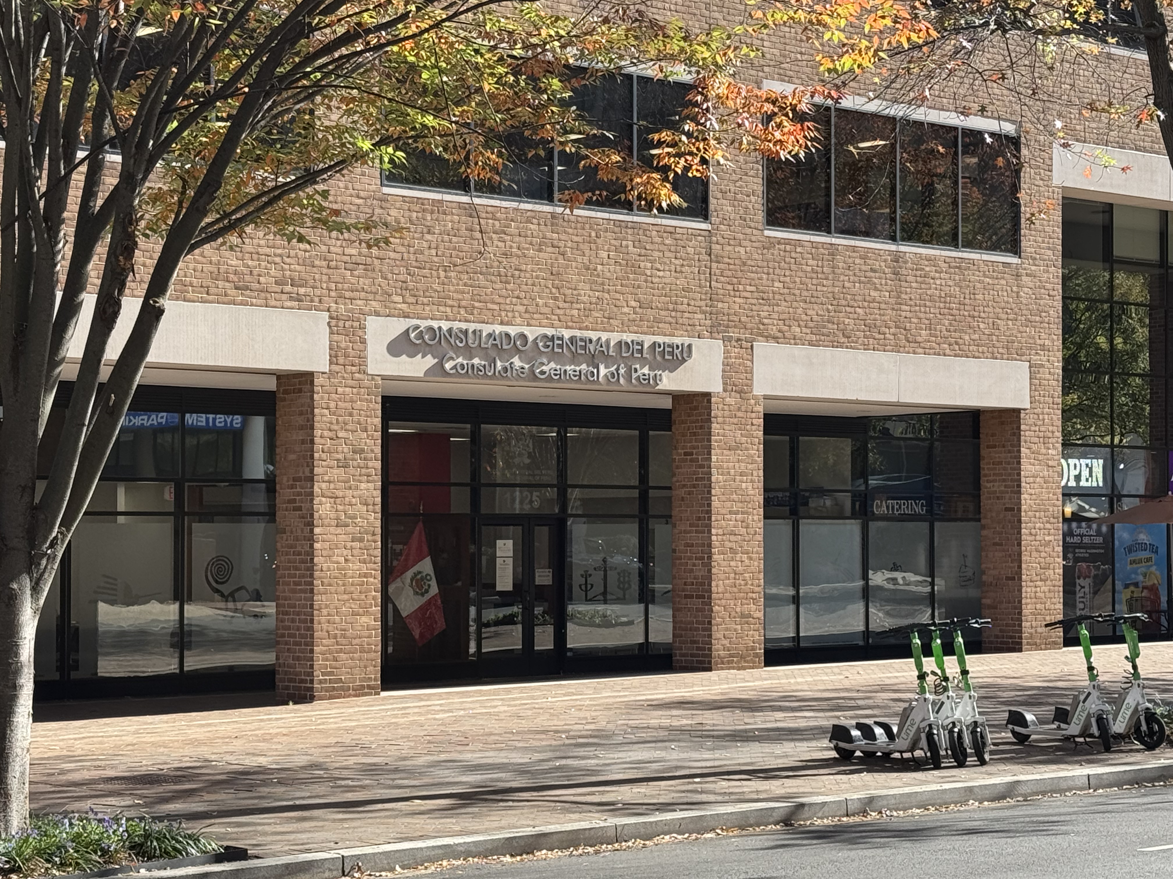 Exterior of the Peru consulate in Washington