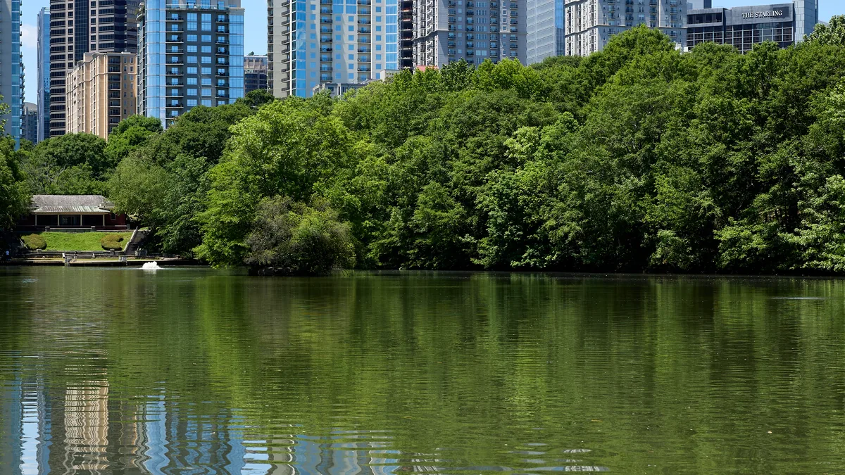 The skyline of Atlanta, Georgia.