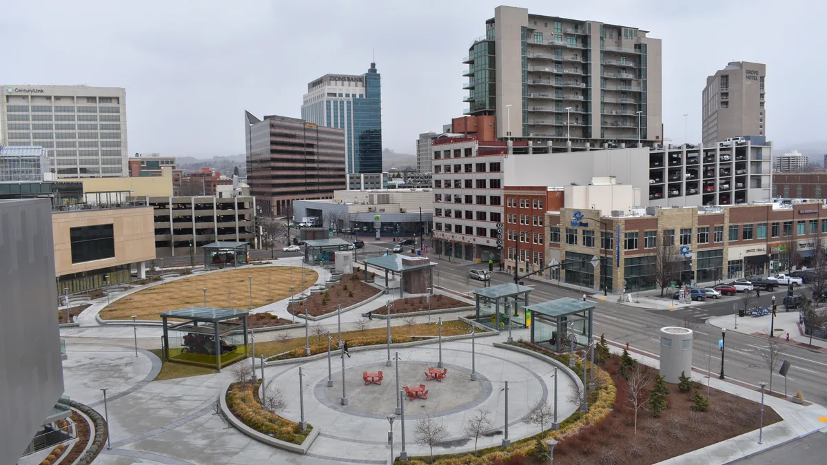 The skyline of Boise, Idaho.