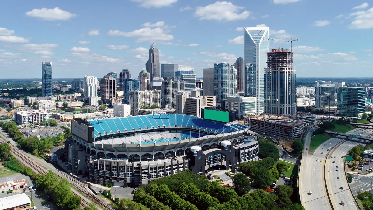 The skyline of Charlotte, North Carolina.