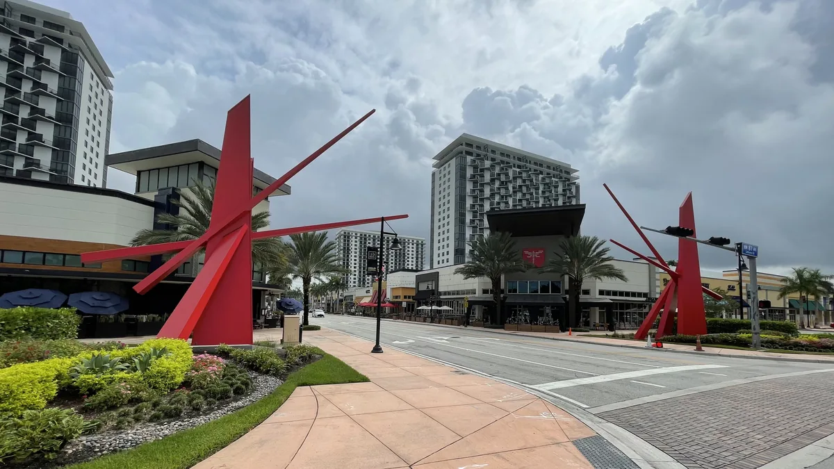 The skyline of Doral, Florida.