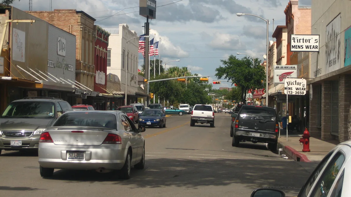The skyline of Eagle Pass, Texas.