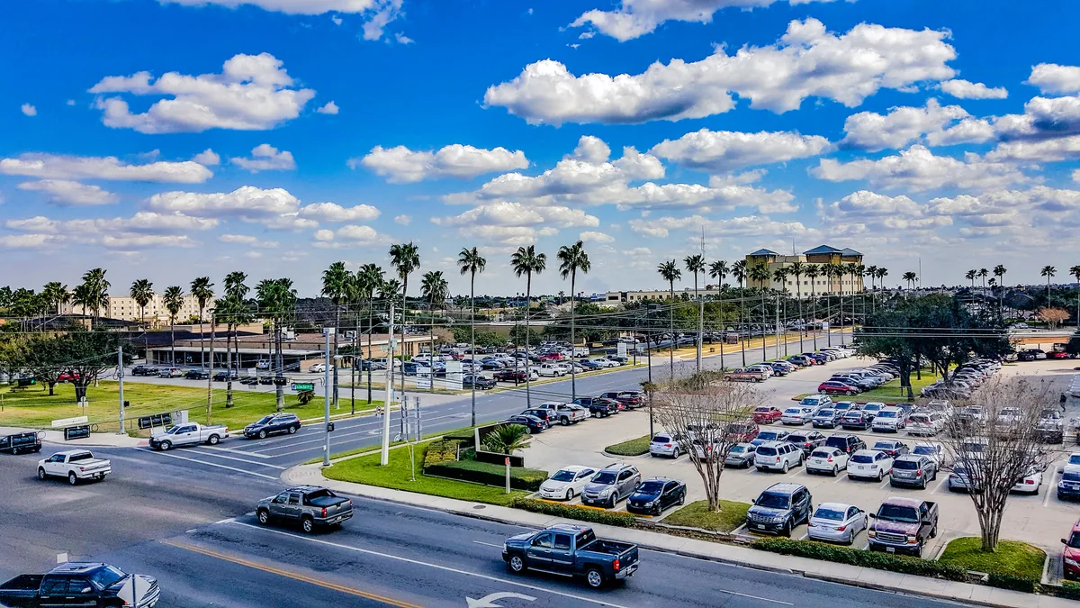 The skyline of McAllen, Texas.
