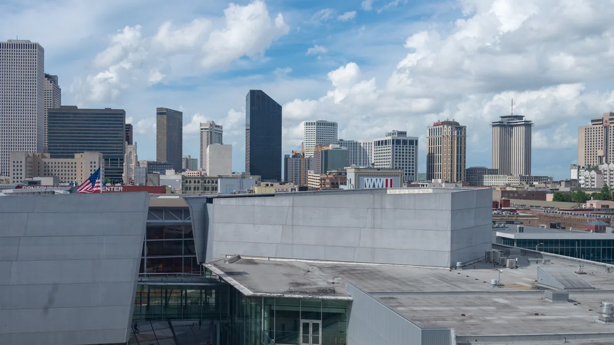 The skyline of New Orleans, Louisiana.