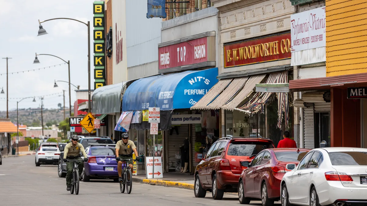 The skyline of Nogales, Arizona.