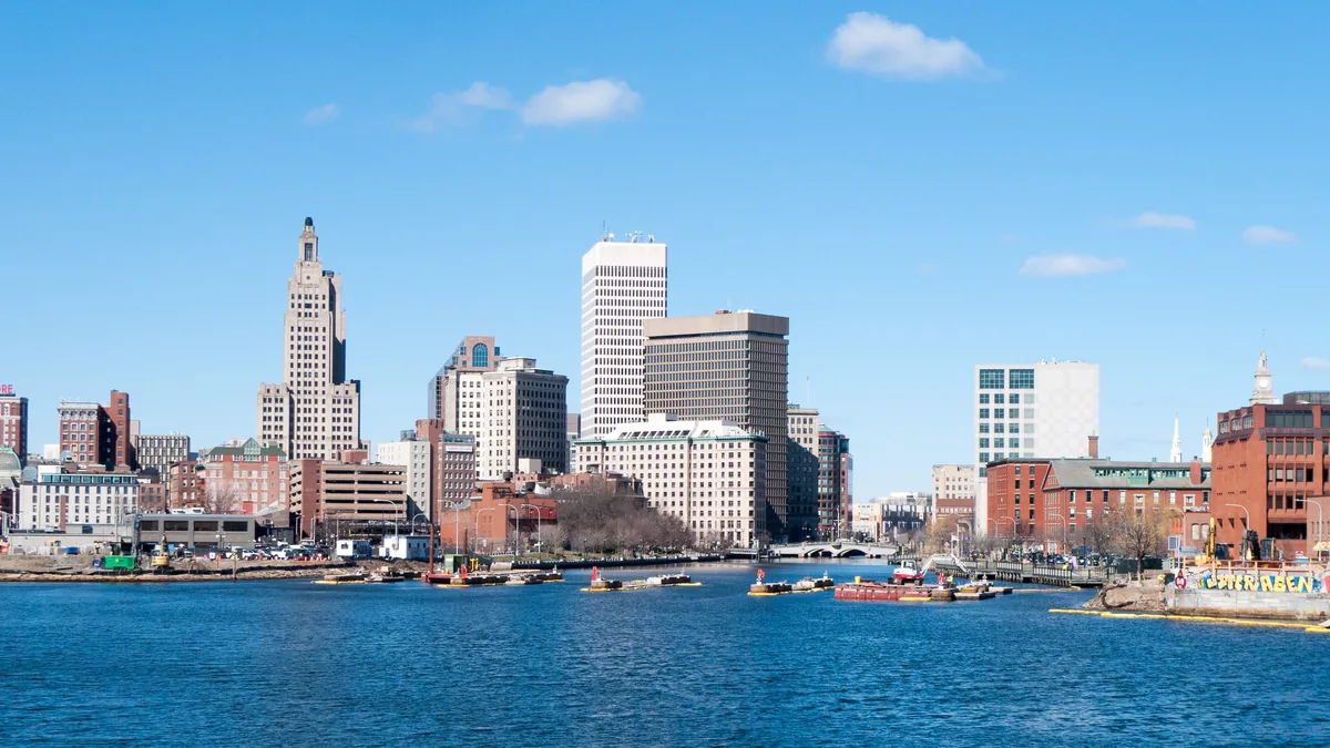 The skyline of Providence, Rhode Island.