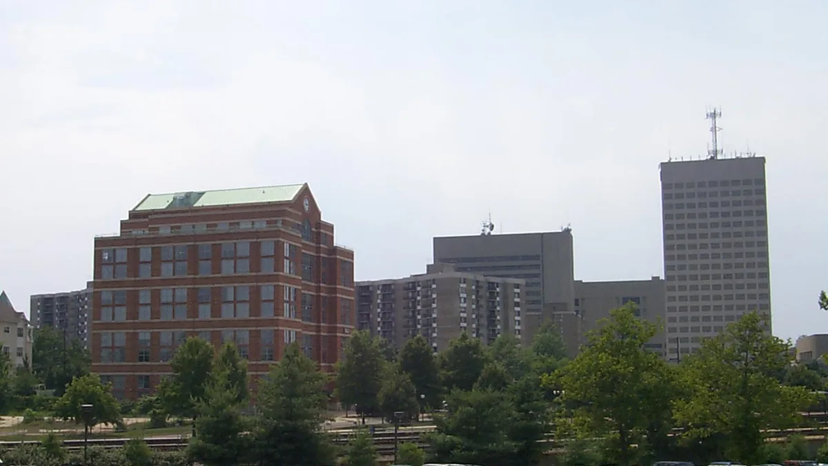The skyline of Rockville, Maryland.