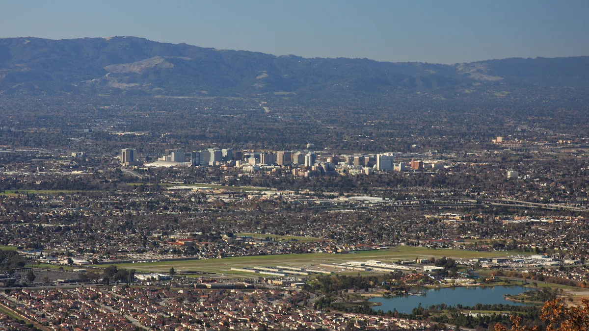The skyline of San Jose, California.