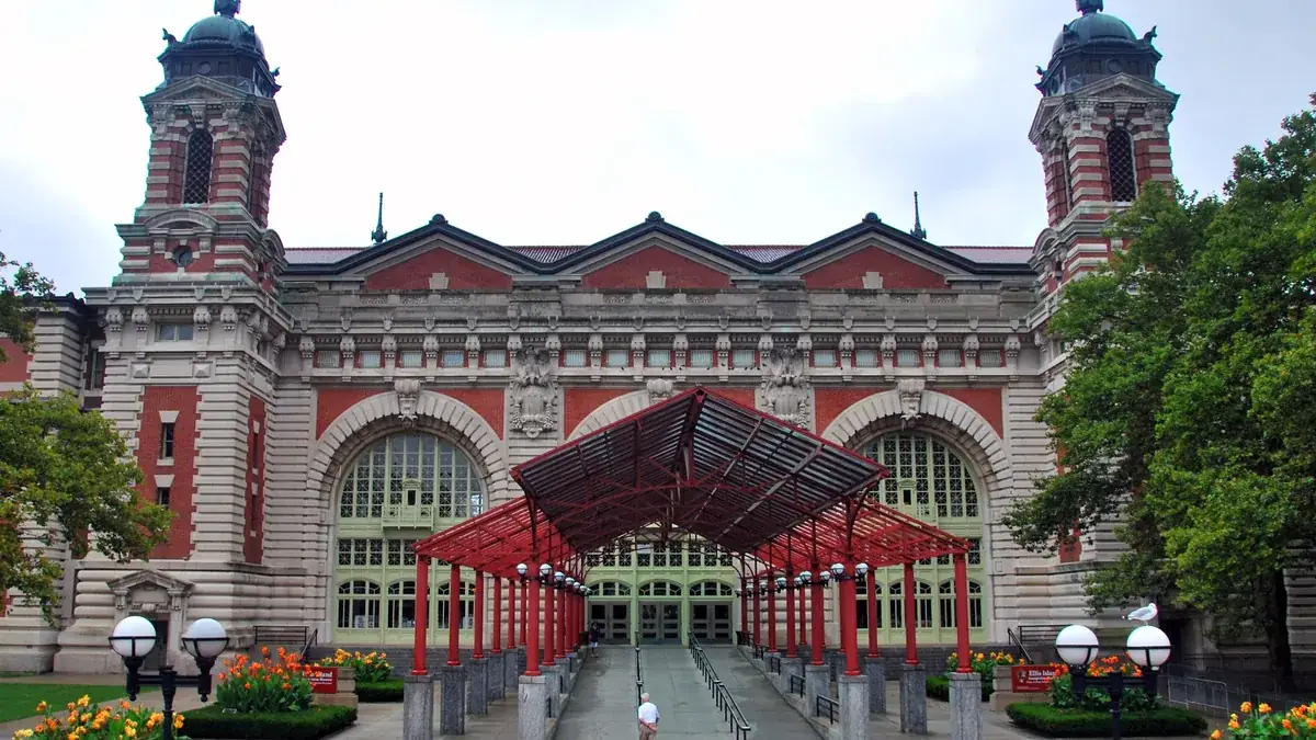 The historic Ellis Island immigration station in New York.