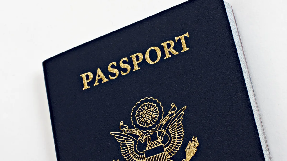 Un pasaporte de los Estados Unidos.