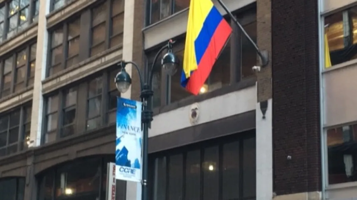 The Colombia consulate building in New York City, New York.
