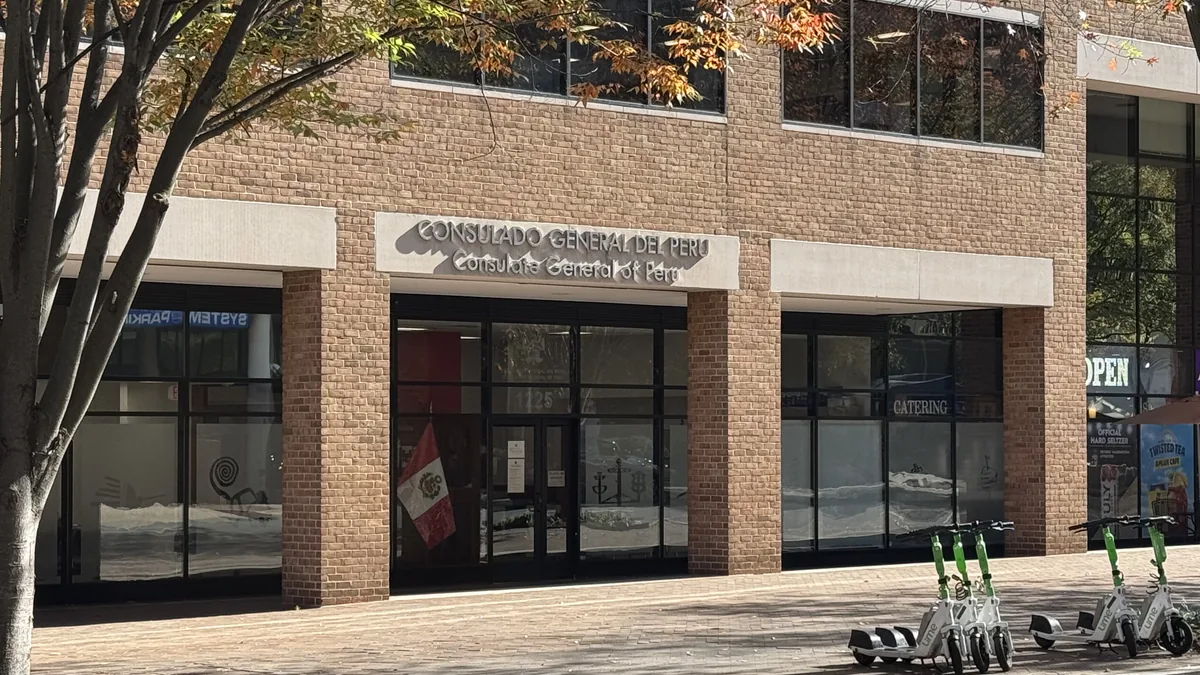 The Peru consulate building in Washington, District of Columbia.