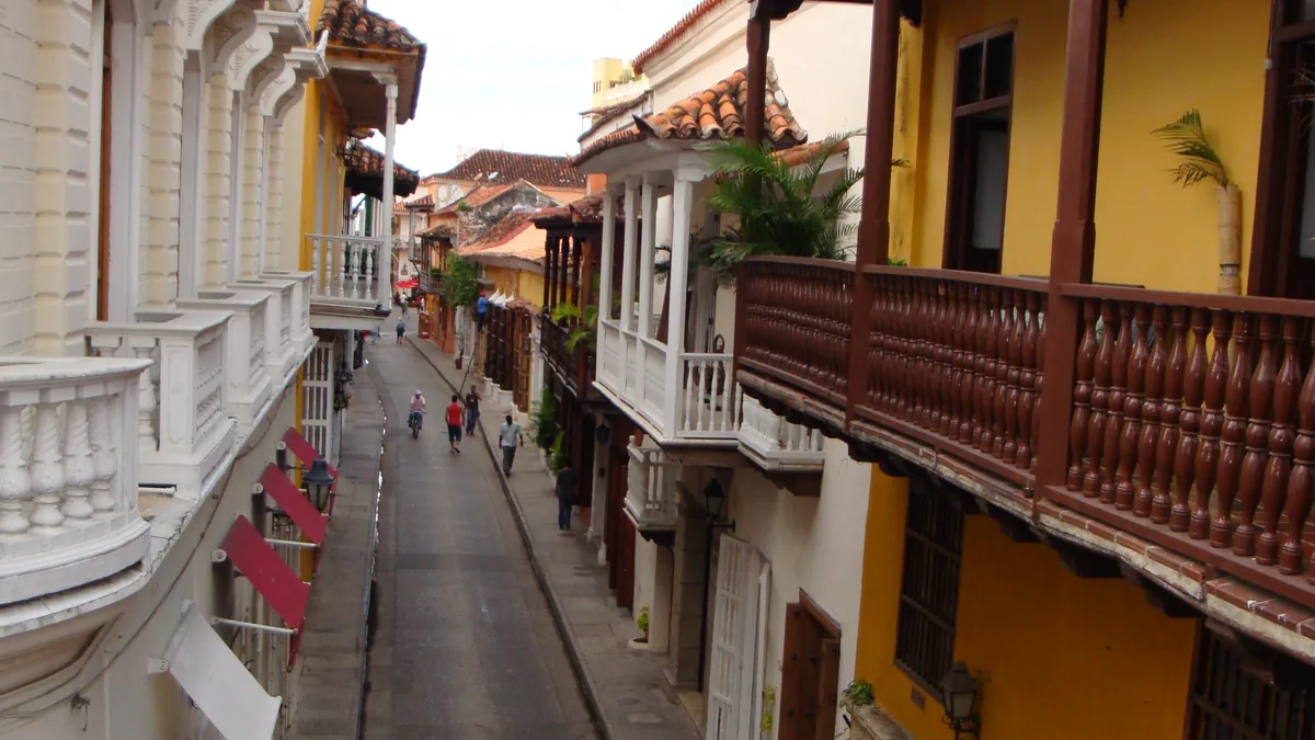 The historic walled city of Cartagena, Colombia.