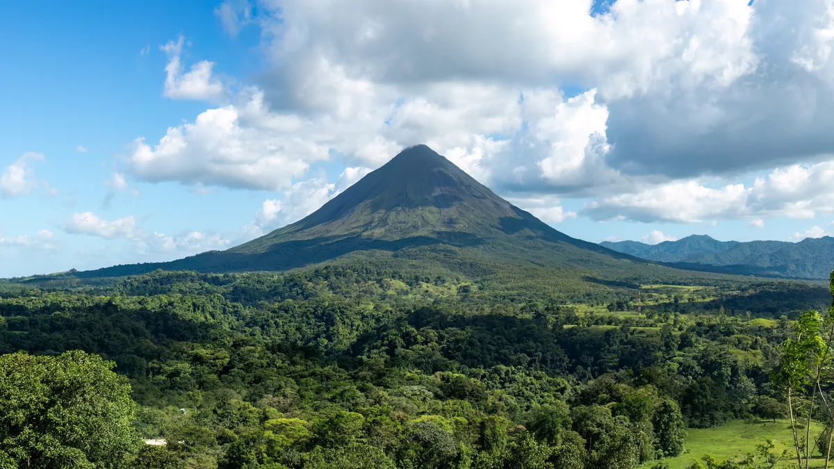 The Arenal volcano in Costa Rica.