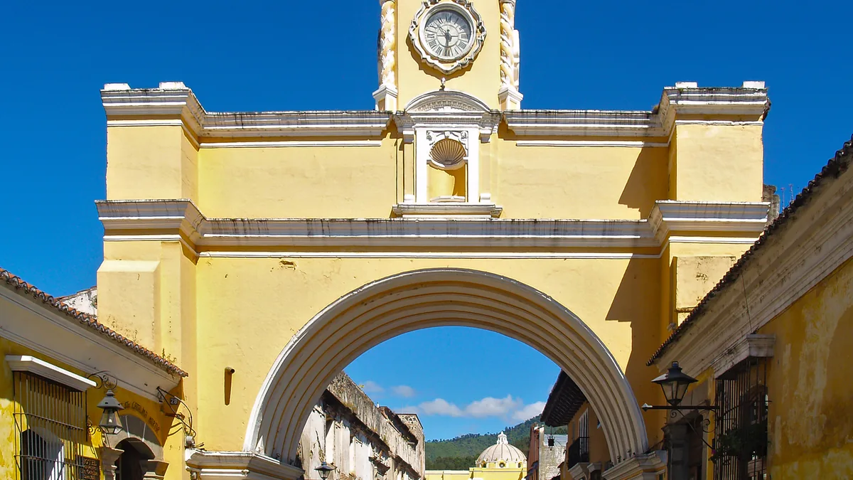 The Santa Catalina Arch in Antigua Guatemala.