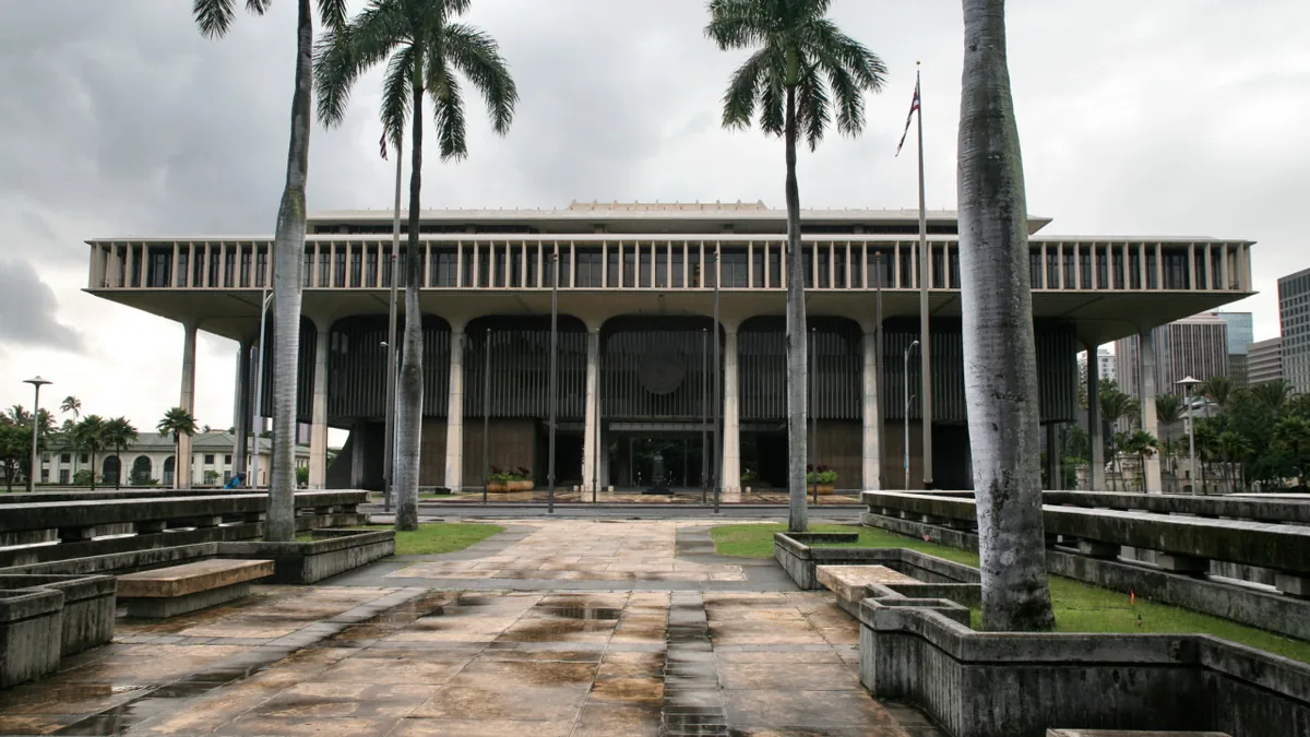 The Hawaii State Capitol in Honolulu.