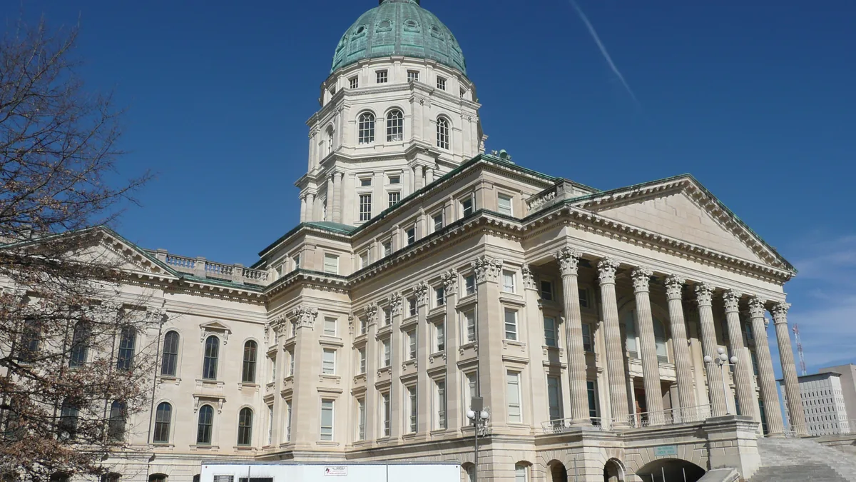 The Kansas State Capitol in Topeka.