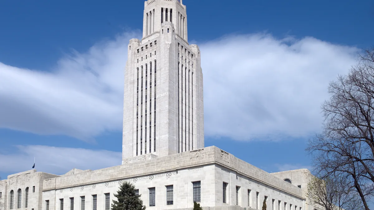 The Nebraska State Capitol in Lincoln.