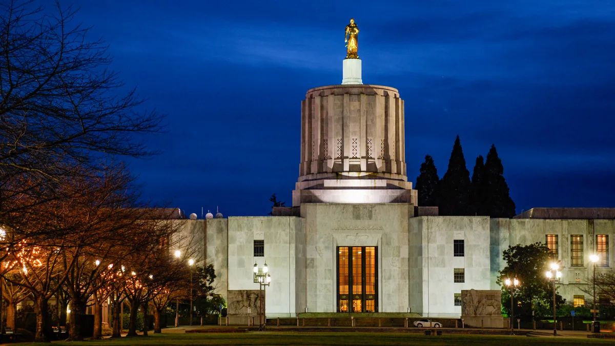 The Oregon State Capitol in Salem.