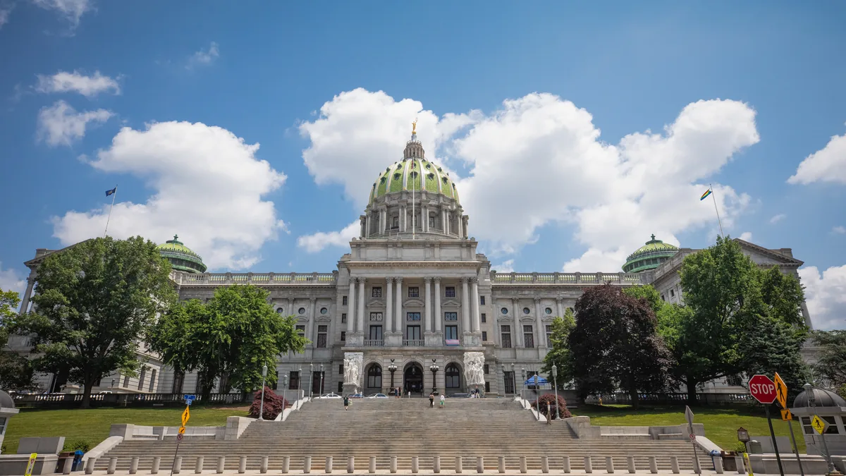The Pennsylvania State Capitol in Harrisburg.