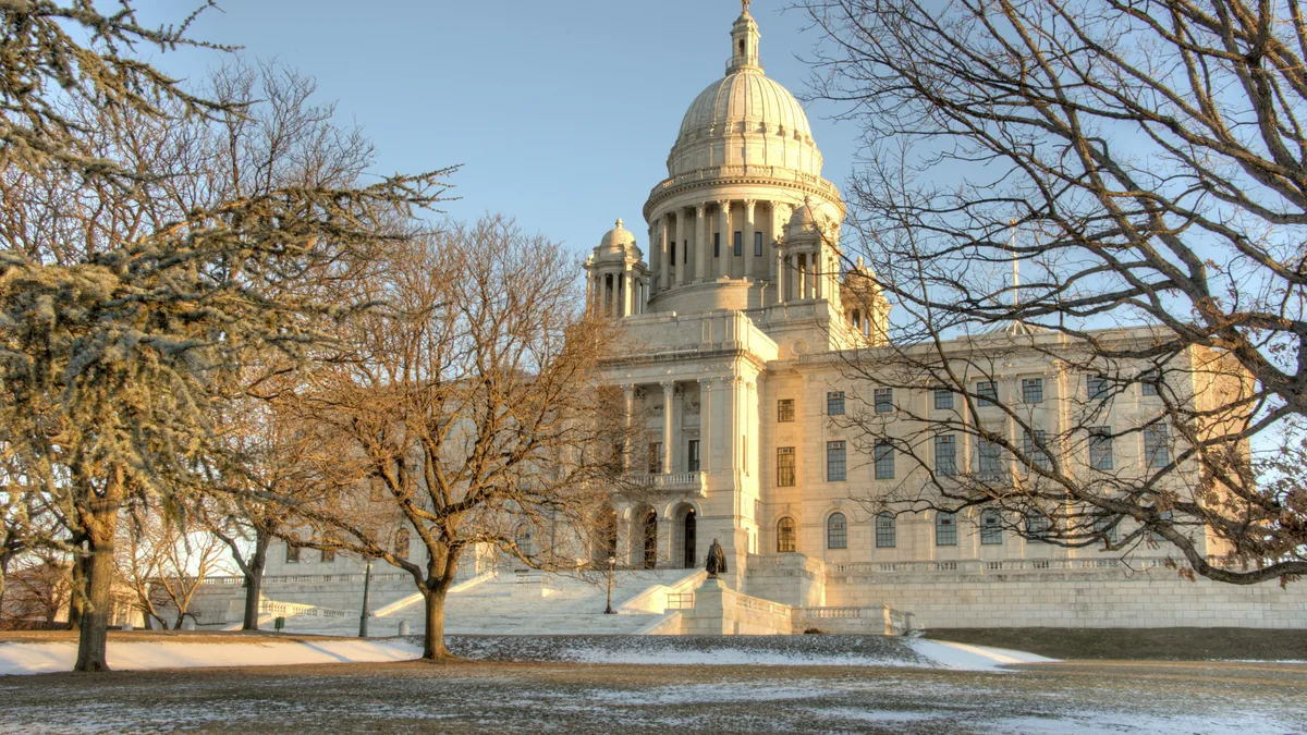 The Rhode Island State House in Providence.